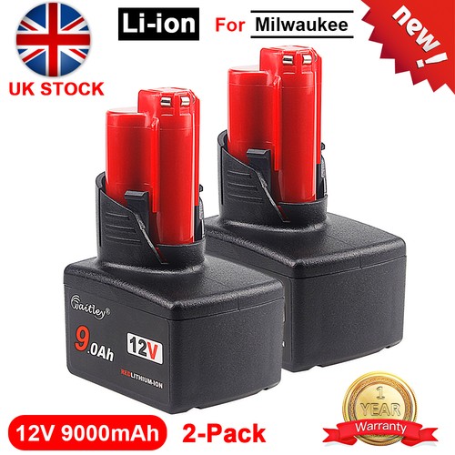 2pc milwaukee m12 12v 9000mah - 2pc,