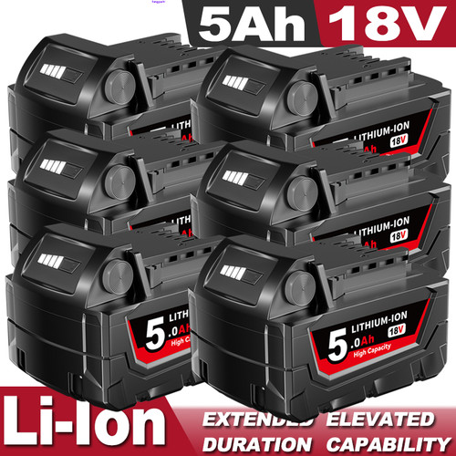 Battery for milwaukee 18v - 6x,
